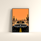 Dodge Charger – Desert Highway Poster